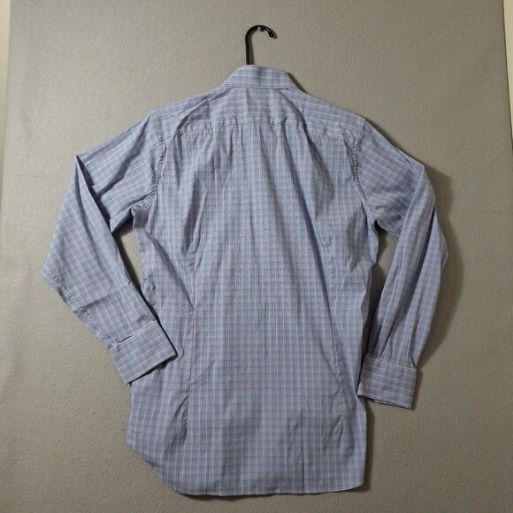 Bonobos Dress Shirt Mens 15.5 34 Blue Plaid Geometric Lot Of 2 Tailored Slim Fit - Picture 6 of 15